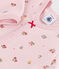 Pyjama bébé en velours imprimé fleuri rose JOLI/blanc MULTICO