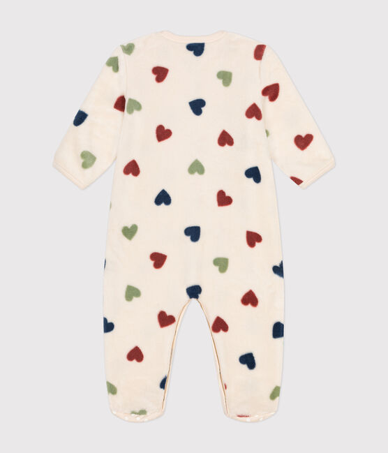 Surpyjama en polaire bébé blanc AVALANCHE/ MULTICO