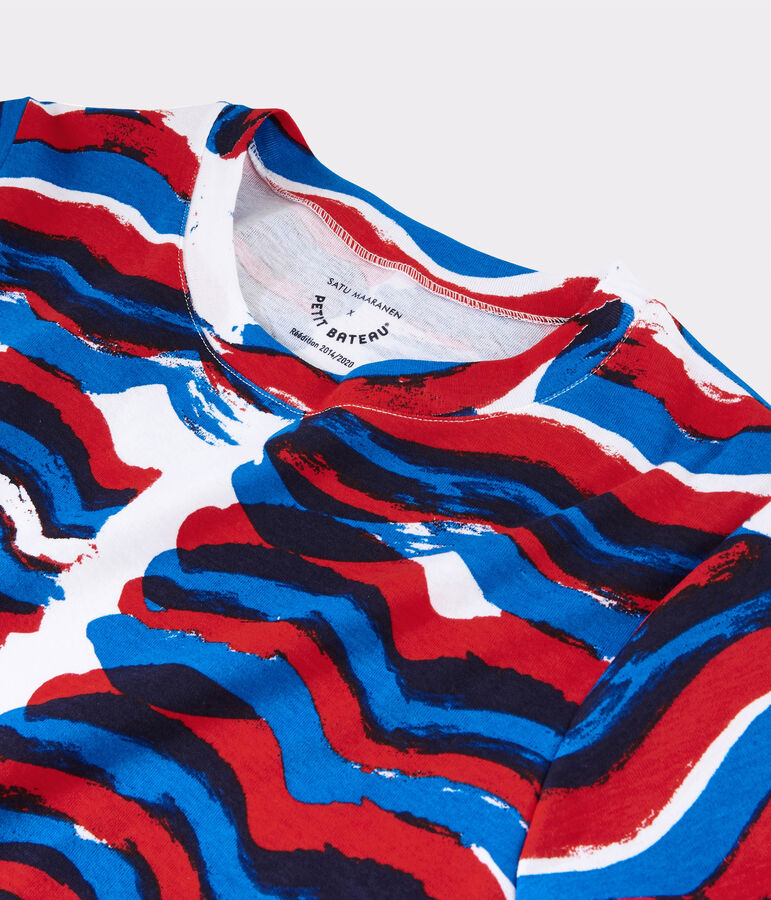 Tee shirt r&eacute;&eacute;dition Hy&egrave;res femme blanc ECUME/blanc MULTICO