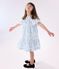 Robe enfant en coton manches courtes imprimé bleu MARSHMALLOW/ PORCELANA