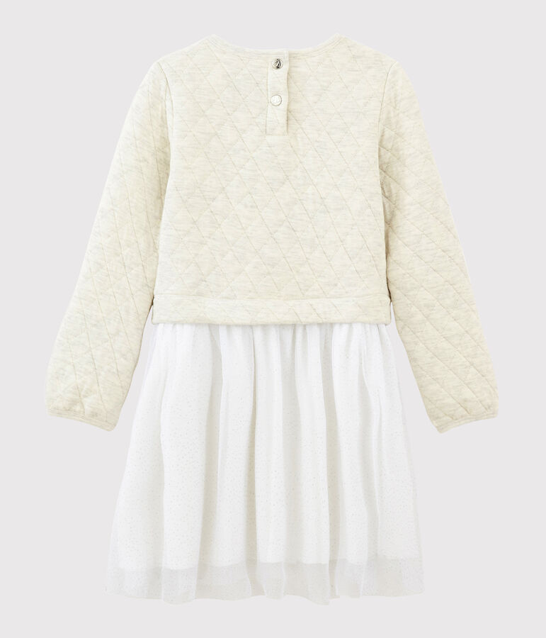 Robe manches longues enfant fille beige MONTELIMAR CHINE