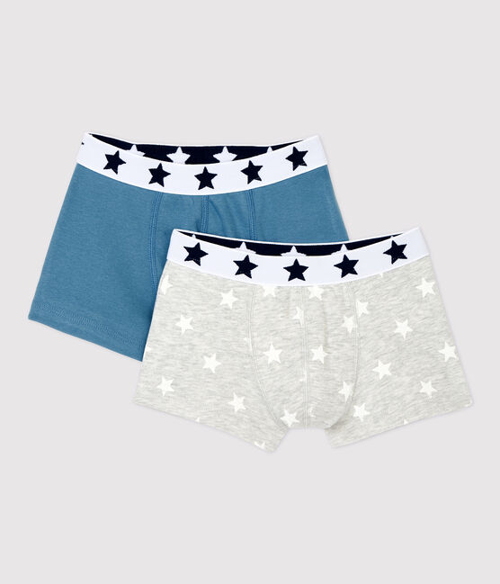 Lot de 2 boxers imprimé étoiles petit garçon en coton variante 1