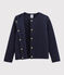 Cardigan en tubique enfant fille bleu SMOKING