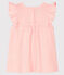 Blouse manches courtes bébé fille unie rose MINOIS