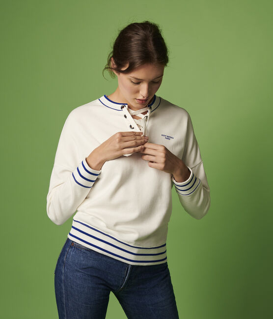 Sweatshirt en molleton Femme blanc MARSHMALLOW