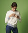 Sweatshirt en molleton Femme blanc MARSHMALLOW