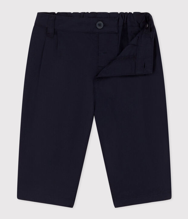 Pantalon b&eacute;b&eacute; en serge craquante bleu