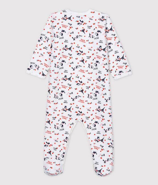 Dors-bien bébé Paris molleton en coton biologique blanc MARSHMALLOW/blanc MULTICO