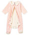Bodyjama bébé fille en velours de coton imprimé blanc MARSHMALLOW/rose JOLI