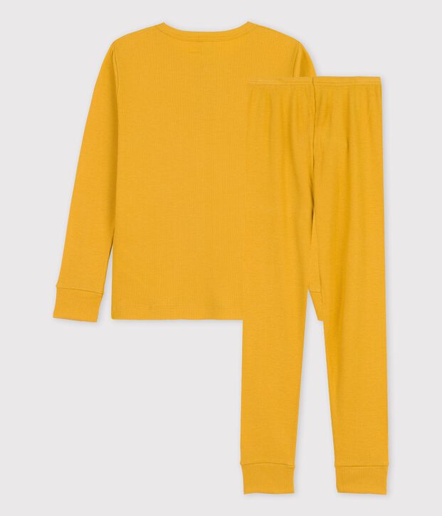 Pyjama uni en coton lyocell enfant jaune