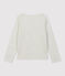 Tee-shirt manches longues en coton enfant fille beige MONTELIMAR CHINE