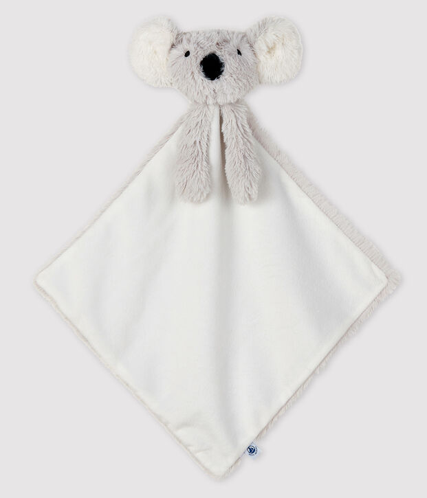 Doudou koala b&eacute;b&eacute; en polaire blanc/gris