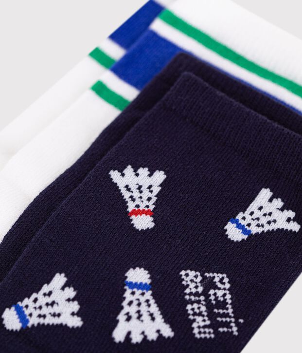 2 paires de chaussettes enfant en coton volants multicouleur