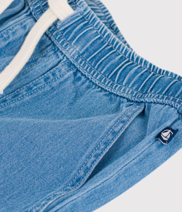 Pantalon enfant en denim bleu
