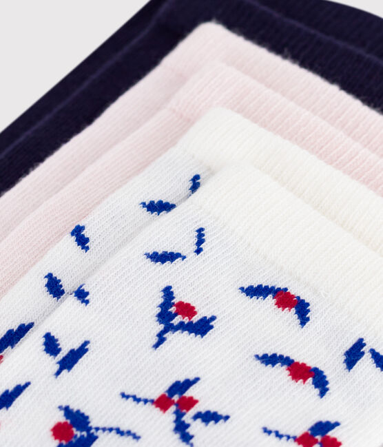 3 paires de chaussettes enfant en coton imprimé fleurs variante 1