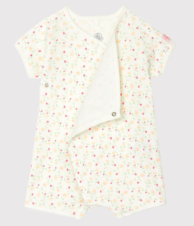 Combicourt b&eacute;b&eacute; mixte en c&ocirc;te blanc/multicouleur