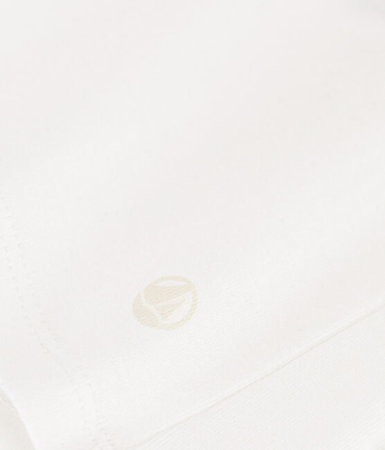 Tee-shirt l'Iconique manches longues en côte unie femme blanc ECUME
