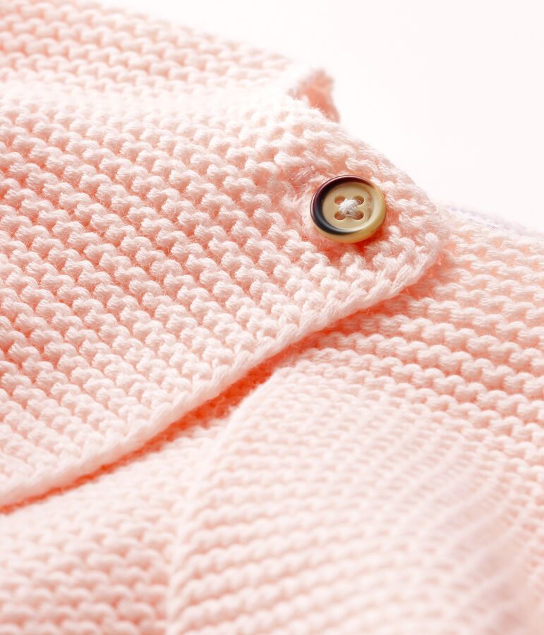 Cardigan b&eacute;b&eacute; en tricot 100% coton rose