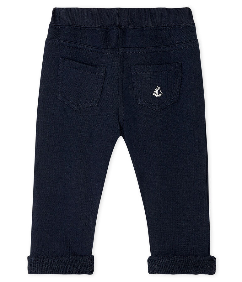 Pantalon b&eacute;b&eacute; gar&ccedil;on en molleton uni bleu