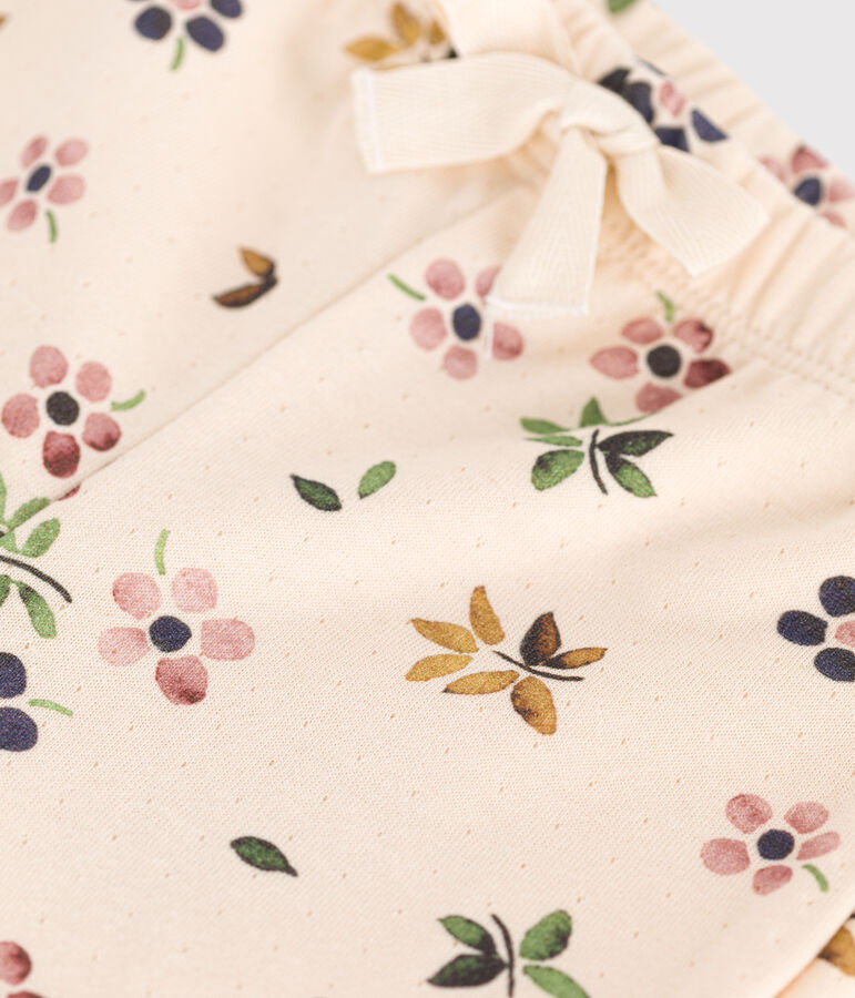 Pantalon en tubique b&eacute;b&eacute; &eacute;cru/multicouleur