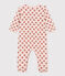 Pyjama fleurs en velours rose SALINE/blanc MULTICO