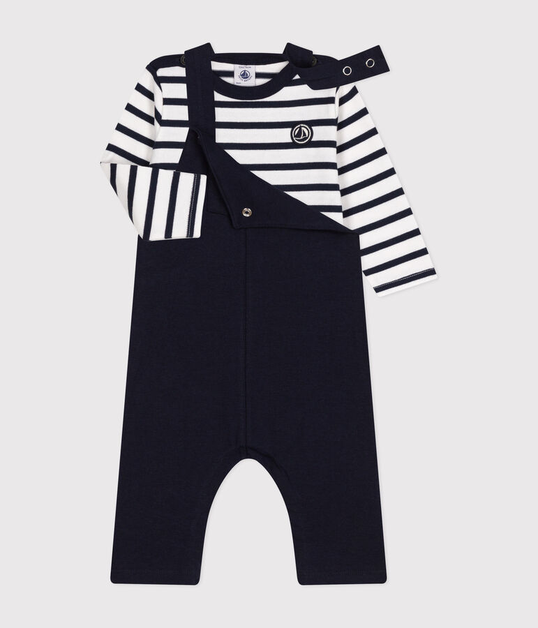 Coffret cadeau b&eacute;b&eacute; salopette et marini&egrave;re variante 1