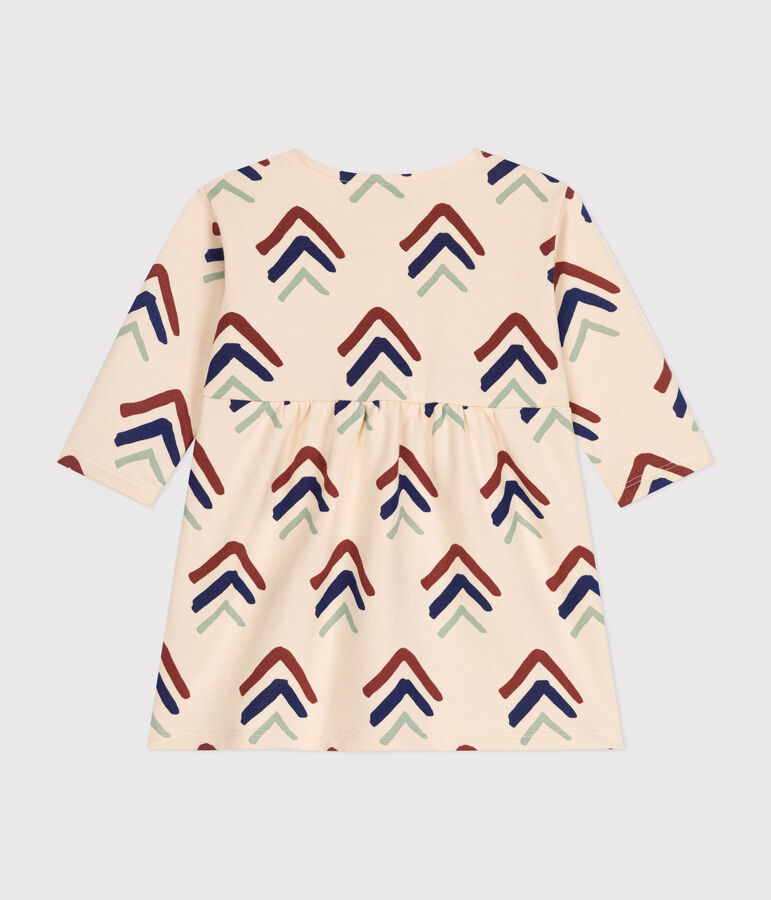 Robe manches longues en molleton b&eacute;b&eacute; blanc AVALANCHE/ MULTICO