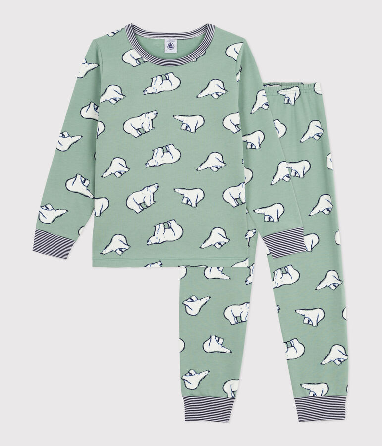 Pyjama enfant en molleton imprim&eacute; ours SAULE/ MULTICO