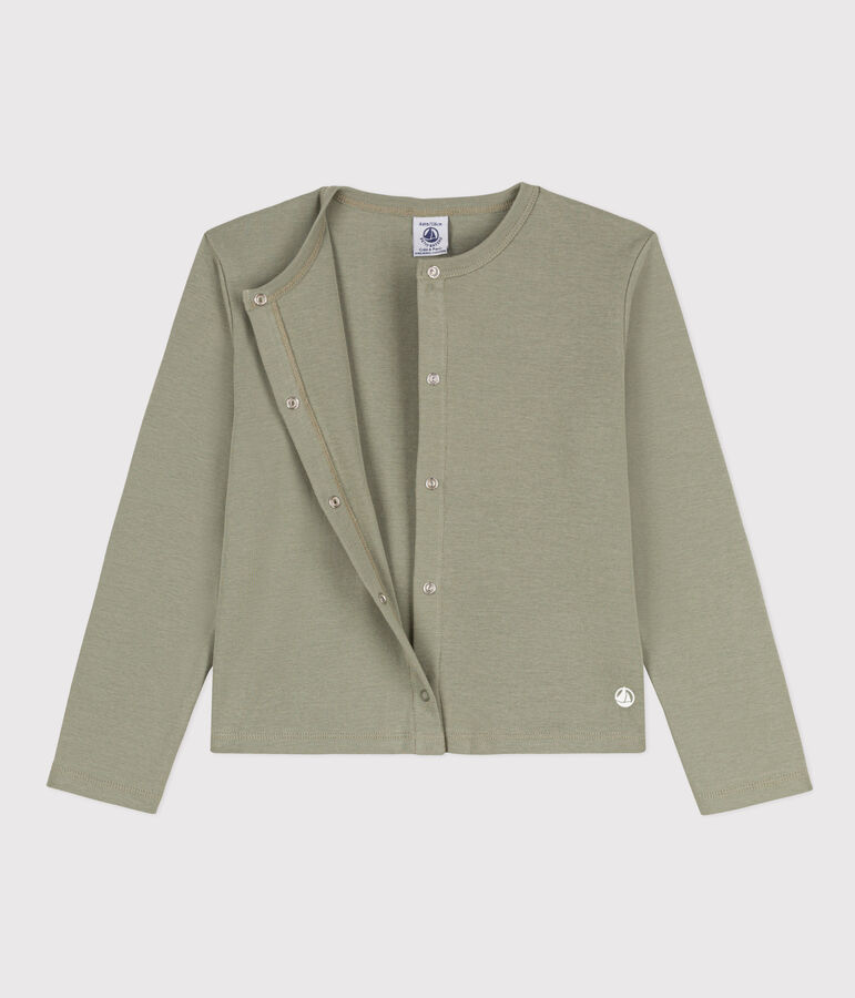 Cardigan en coton enfant fille vert