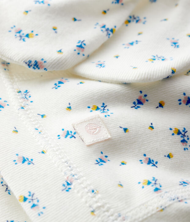 Lot bonnet naissance et moufles b&eacute;b&eacute; en c&ocirc;te multicouleur