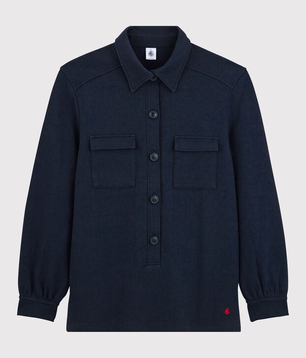 Vareuse en coton &eacute;pais Femme bleu marine