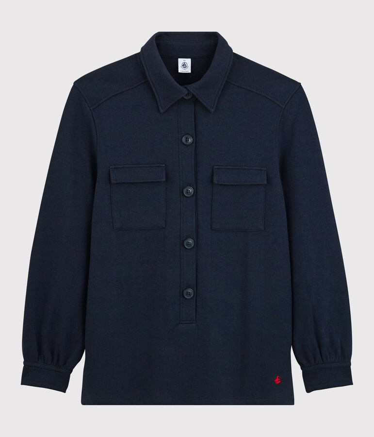 Vareuse en coton &eacute;pais Femme bleu SMOKING