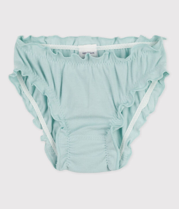 Culotte petite fille en coton bleu