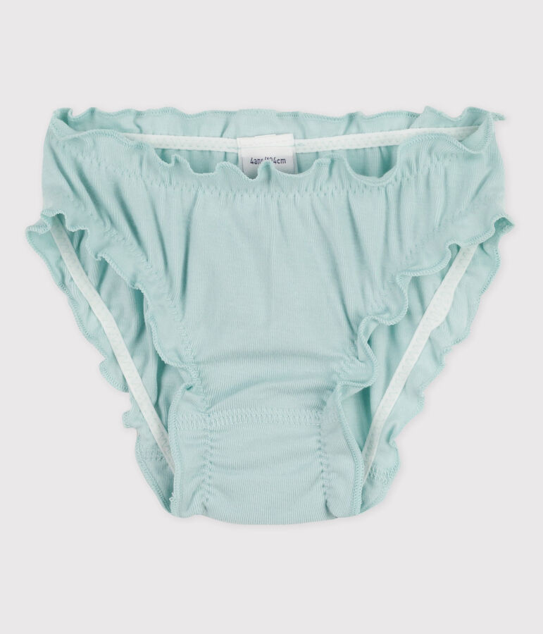 Culotte petite fille en coton bleu