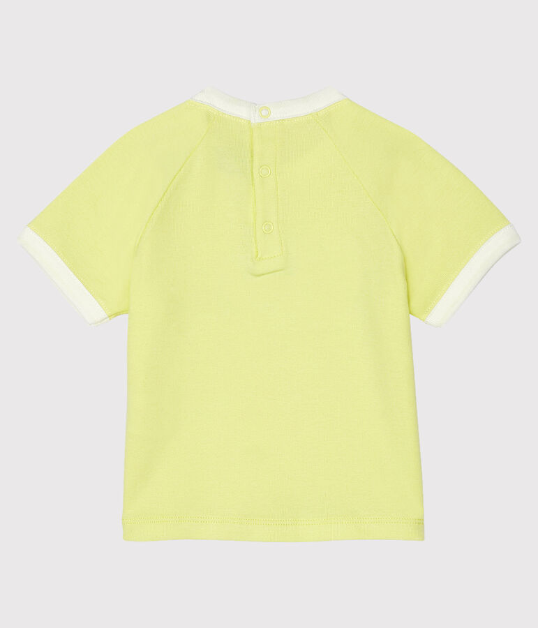 Tee-shirt manches courtes b&eacute;b&eacute; gar&ccedil;on jaune SUNNY