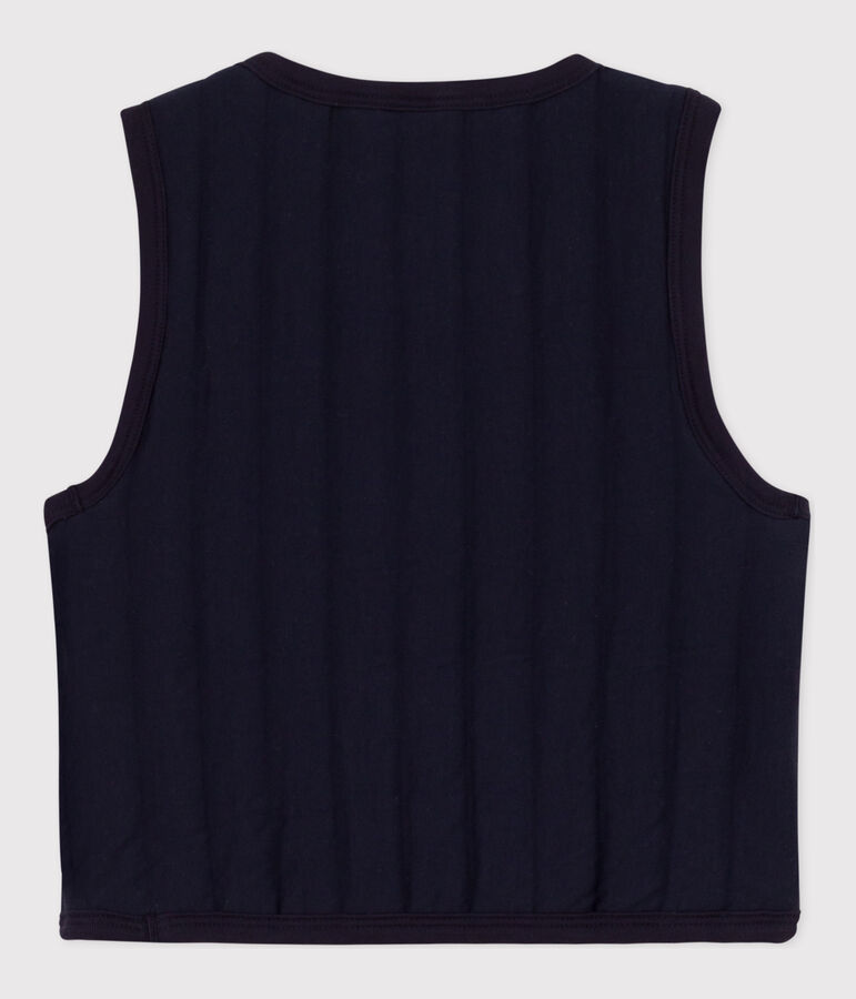 Veste sans manche en tubique enfant fille / gar&ccedil;on bleu SMOKING