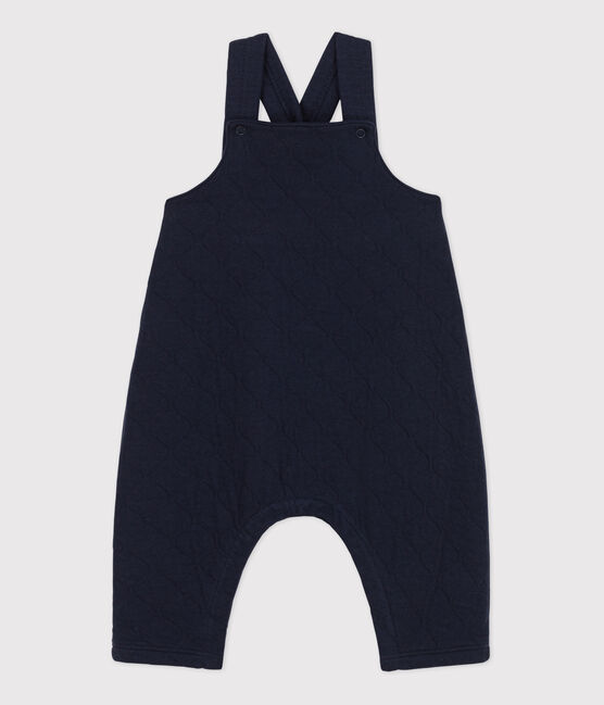 Salopette bébé matelassée en coton bleu SMOKING