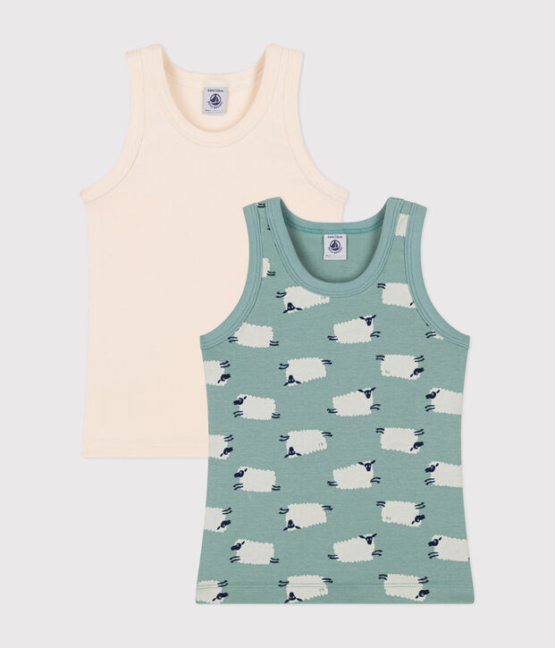 Lot de 2 d&eacute;bardeurs mouton en coton enfant multicouleur