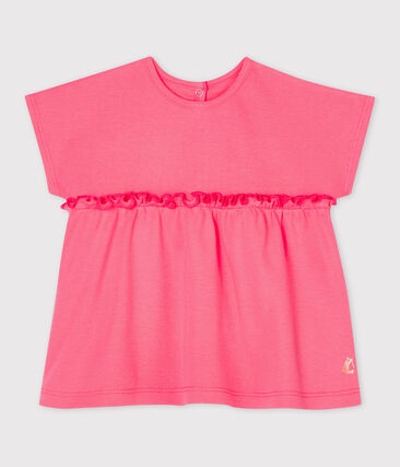 PETIT BATEAU - Blouse manches courtes bébé fille unie