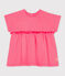 Blouse manches courtes bébé fille unie rose CUPCAKE