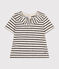 Blouse manches courtes en jersey bébé blanc AVALANCHE/bleu SMOKING