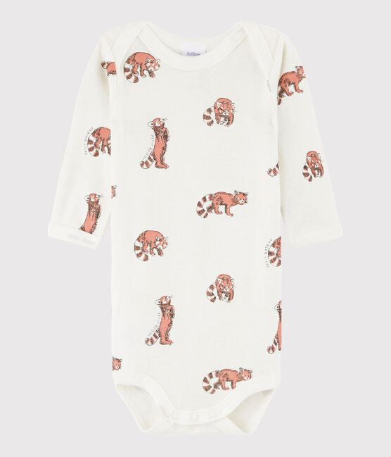 Body manches longues bébé fille-garçon blanc MARSHMALLOW/blanc MULTICO