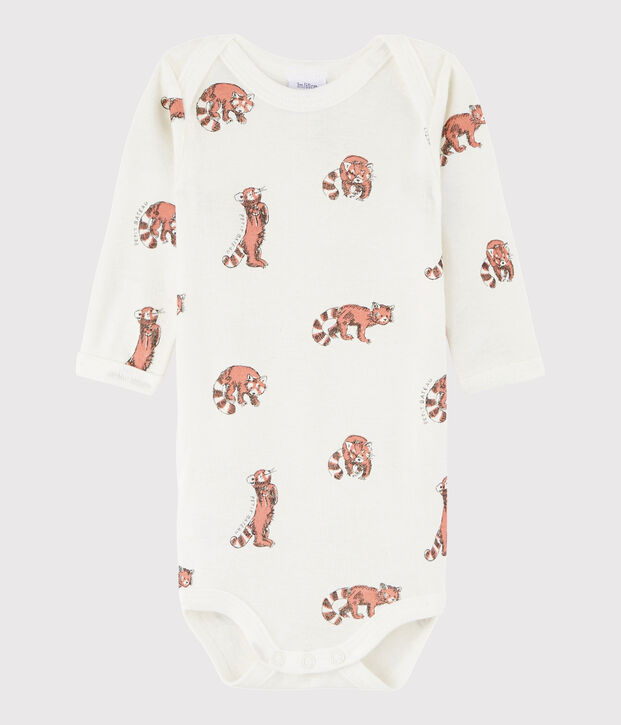 Body manches longues b&eacute;b&eacute; fille-gar&ccedil;on blanc/multicouleur
