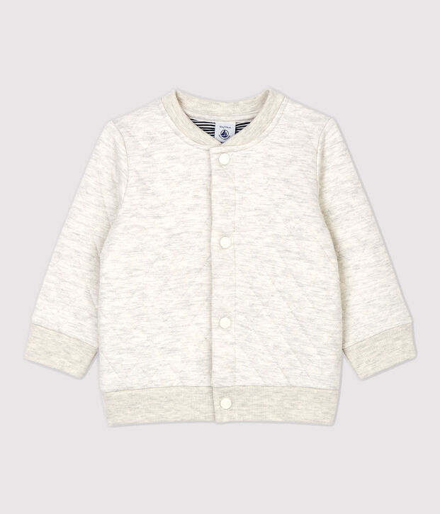 Cardigan matelass&eacute;e b&eacute;b&eacute;. beige chin&eacute;