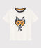 Tee shirt sérigraphié enfant garçon blanc MARSHMALLOW