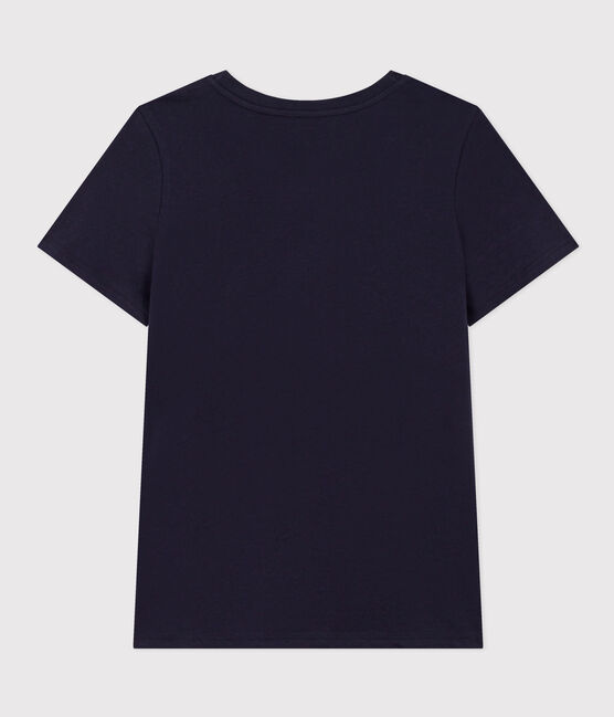 Tee-shirt LE DROIT col rond en coton Femme bleu SMOKING