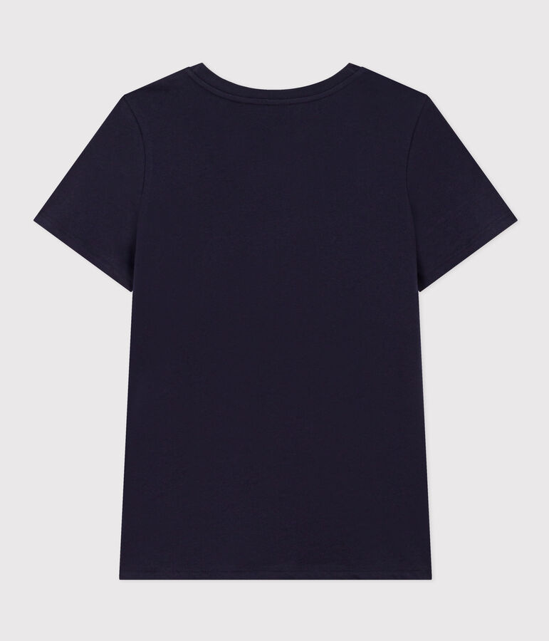 Tee-shirt LE DROIT col rond en coton Femme bleu