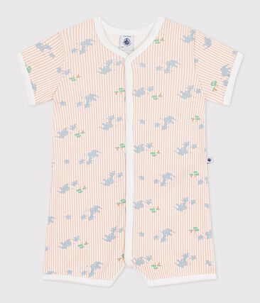Combinaison courte bébé en coton imprimé animaux