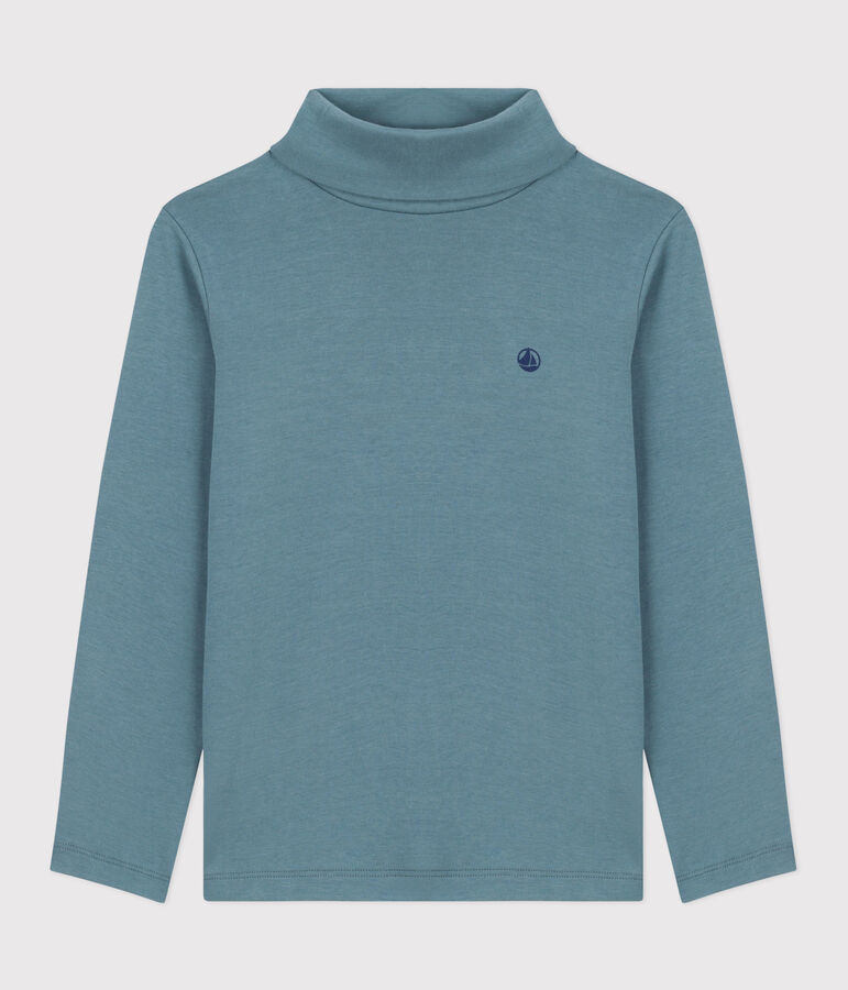 Sous-pull enfant en coton uni bleu GOBELIN