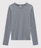 T-shirt col rond iconique en coton rayé Femme bleu SMOKING/blanc MARSHMALLOW